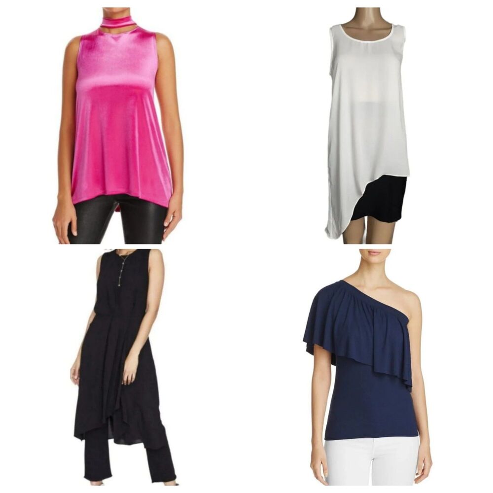 NWT 4-Piece Top Bundle T Tahari, Aqua, Rachel Roy, Three Dots - Small